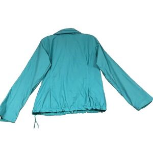 Columbia Womens Size M Hooded Rain Windbreaker Running Jacket Light Aqua Blue